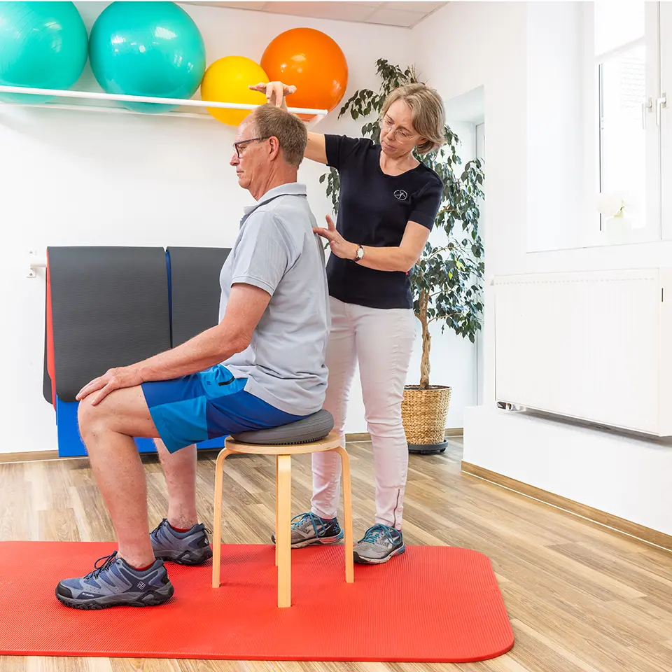 Anwendung Krankengymnastik